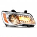 Hecasa Right Headlight Compatible With 2012-2014 Chrysler 300 Halogen Headlamp Replacement For Ch2503235 68085416af-pfm Clear