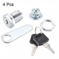 Uxcell Cabinet Drawer Cam Lock 1 Cylinder Length With No 3 Fits On 5 8 Max Thick Panel Keyed Alike Zinc Alloy Secure File Locks
