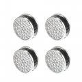 4pcs 22mm Bling Car Cute Hooks Dashboard Storage For Keys Earphone Purse Decoration Accessories Adhesive Wall Silver Tone 