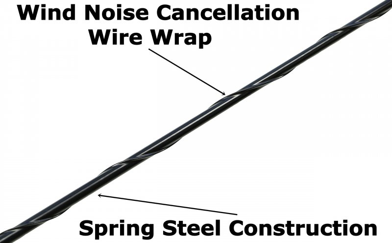 Antennamastsrus 21 Inch Black Antenna Is For Toyota Tacoma 1995-2015 Spiral Wind Noise Cancellation Spring Steel Construction