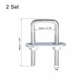 Uxcell Square U-bolts 3 4 20mm Inner Width Carbon Steel M6 With Nuts Frame Plate Round Washers 2 Set