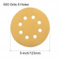 Uxcell 5 8 Hole Hook And Loop Sanding Discs 600 Grit Aluminum Oxide Sandpaper For Random Orbit Sander Wood Metal Wet Dry