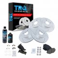 Trq Front Rear Ceramic Brake Pad Performance Rotor Kit W Chemicals 