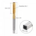Uxcell Straight Flute Taps M7 X 1 Metric Left Hand Titanium Coated M35 Cobalt High Speed Steel Machine Tapping Screw Thread
