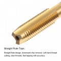 Uxcell Straight Flute Taps M7 X 1 Metric Left Hand Titanium Coated M35 Cobalt High Speed Steel Machine Tapping Screw Thread
