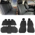 Waterproof Pu Leather Car Seat Covers Full Set For Most Cars Suv And Pickup Trucks Airbag Compatible Black Automotive Cushion