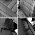 Waterproof Pu Leather Car Seat Covers Full Set For Most Cars Suv And Pickup Trucks Airbag Compatible Black Automotive Cushion