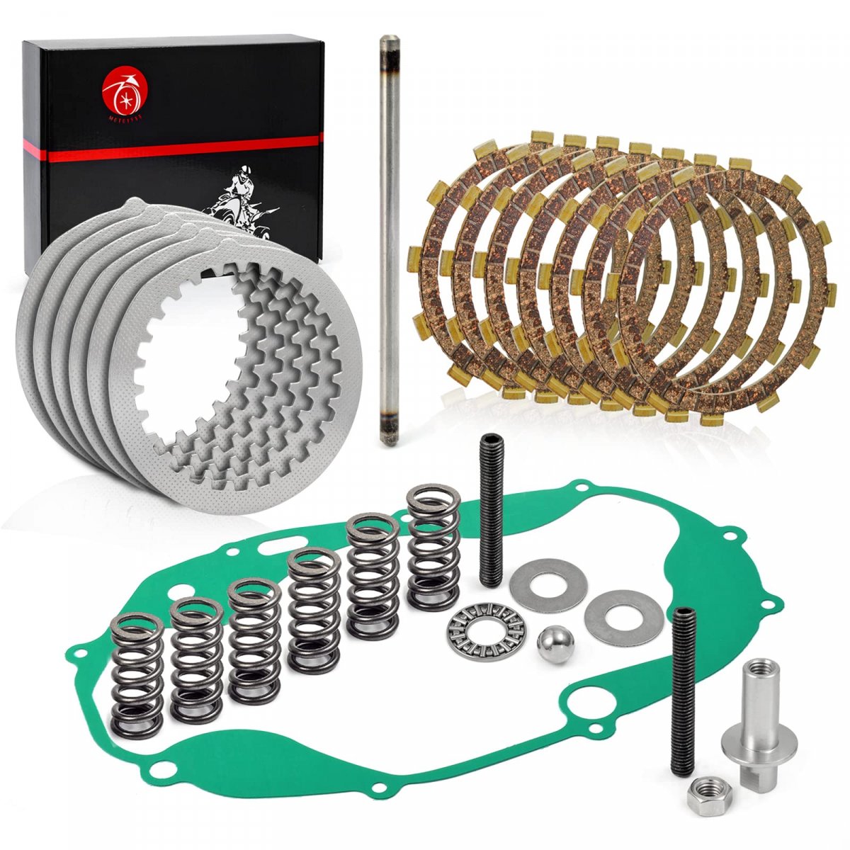 Clutch Kit For Yamaha Banshee 350 1987-2006 And Pusher Pancake Bearing Push Rod Ball Upgrade