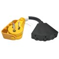 Nema 5-50p To 3 5-20r Splitter Adapter Cord 50 Amp 125v Prong Power 1 Ft 65597 Black 