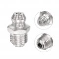 Uxcell Nickel-plated Iron Straight Grease Fitting M8 X 1mm Thread Hydraulic Accessories 50pcs