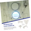 Hemobllo 5 Sets Yacht Door Latch Pontoon Gate Hardware Wear Resistant Boat Lock Part Multipurpose Multifunction Plastic White