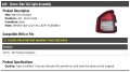 Left Driver Side Tail Light Assembly Compatible With 2014-2017 Jeep Compass