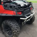 Hecasa Rear Bumper Brush Guard Compatible With 2008-2014 Polaris Rzr 800 Rzr-s Rzr-4 Silver Aluminum