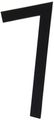 Floating Mount House Number 6 H 7 Seven Satin Black Finish 