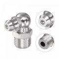 Uxcell 201 Stainless Steel 90 Degree Grease Fitting M10 X 1mm Thread Hydraulic Accessories 5pcs