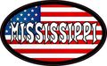4in X 2 5in Oval American Flag Mississippi Sticker By Stickertalk 