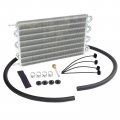 Universal 15-1 2 Radiator Remote Transmission Oil Cooler Aluminum With 10 Cooling Fan Electric 12v 80w Mount Kit 