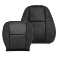 Ebony Black Perforated Microfiber Leather Seat Covers For Cadillac Escalade 2007 2014 Driver Or Passenger Bottom And Top Lean 