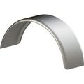 Tow Zone Single Round Steel Trailer Fender For 13in To 14in Tires 28 5in L X 9in W H 16 Gauge Cold Rolled Axle 