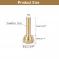 Uxcell M5x20mm Knurled Thumb Screws 4pcs Brass Bolts With Shoulder Grip Knobs Fasteners Tone