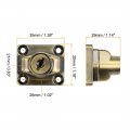 Uxcell 2 5-inch Keyed Hasp Locks Zinc Alloy Twist Knob Locking W Screws For Door Cabinet Alike Bronze Tone 2pcs