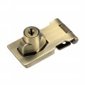 Uxcell 2 5-inch Keyed Hasp Locks Zinc Alloy Twist Knob Locking W Screws For Door Cabinet Alike Bronze Tone 2pcs