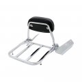 Passenger Backrest Sissy Bar Luggage Rack Pad Compatible With Replacement For Honda Ctx700 Ctx700d Ctx700n 2014-2018 Chrome