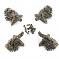 Corner Protector Box Feet Bronze Zinc Alloy 4pcs Antique Horse Shape Jewelry Chest Wood Decorative Leg