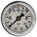 Allstar Performance All80226 0-100 Psi Engine Turned Shockproof Pressure Gauge 