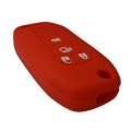 Silicone Rubber Key Fob Cover Protector For Ford Fusion Explorer Flip N5f-a08taa 164-r7986 4 Button Remote Control 