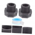Angoily 4 Pcs Pvc Partition Connector Garden Hose Fitting Aquariums Accessories Bulkhead Fittings Pipe Water Tank Rain Barrels