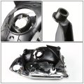 Pair Smoked Housing Amber Corner Headlight Lamps Tool Kit Compatible With Dodge Dakota Durango 97-04