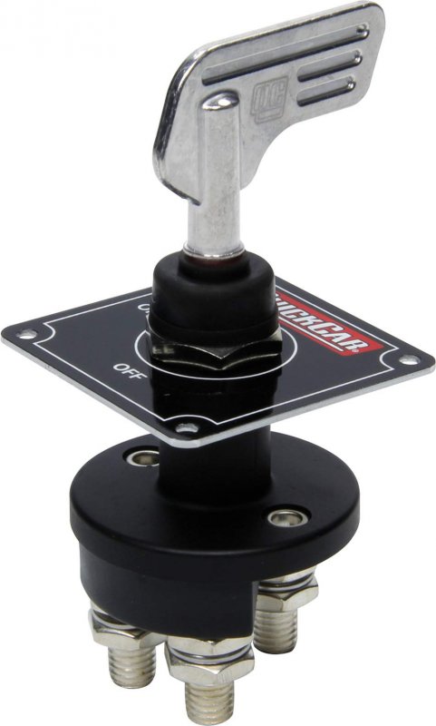 Quickcar Racing Products Battery Disconnect Rotary Switch Panel Mount 160 Amp 12v Removable Key Silver Each