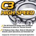 Caster Fork Bearings 2 Pack Replaces Hustler 784223 High Temp Grease Steel Upgrade For Lawn Mowers