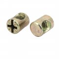 Uxcell 30pcs M6x13mm Barrel Bolt Cross Dowel Slotted Furniture Nut For Beds Chairs