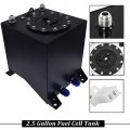 Waltyotur 2 5 Gallon Coated Aluminum Fuel Cell Gas Tank Level Sender For Racing Drifting Black