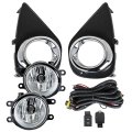 Front Bumper Fog Light Assembly With Switch Harness Kit For Yaris 2015 2016 2 Piece Set Polycarbonate Lens And Wiring Clear 
