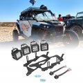Led Headlight Kit For Polaris Rzr Xp 1000 800 2014 2022 And 900 2015 4 Pack 3in 24w Work Light Pods With Mounting Brackets Plug 