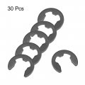 Uxcell E-clip Circlip 10mm External Retaining Shaft Snap Ring Carbon Steel Black 30pcs