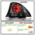 Acanii For 2001 2002 2003 2004 2005 Lexus Is300 Smoked Led Tail Lights Brake Lamps Pair Replacement Driver Passenger