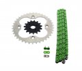 Chain And Sprocket Kit For Honda Trx400x 2009 2010 2011 2012 2013 2014 Green Non O Ring 520 94 Silver Steel Sprockets 15 Tooth
