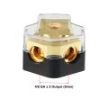 2pcs 0 4 Gauge In 8 Out 2 Way Stereo Amp Power Ground Distribution Block For Car Audio Splitter