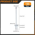 100 Pcs 8 In X 1 4 Round Head Closed End Blind Rivets Zinc Plated Carbon Steel Grip And Mandrel Cap Fasteners Silver
