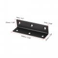 Uxcell Corner Brace Angle Bracket Fastener Stainless Steel L Shape 27mmx27mmx100mm Black With Screws 1 Pcs