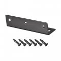 Uxcell Corner Brace Angle Bracket Fastener Stainless Steel L Shape 27mmx27mmx100mm Black With Screws 1 Pcs