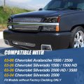 Auto Dynasty 2pc Black Housing Amber Corner Headlight Lamps Compatible With Chevy Silverado Avalanche 03-06 W O Oe Cladding