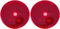 All Star Truck Parts Cls A 2 Round Reflector With Center Mounting Hole Red Amber For Trailers Trucks Automobiles Mail Boxes 