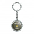 U S Army Proud Sister Of A Soldier Keychain Chrome Plated Metal Pop Cap Bottle Opener