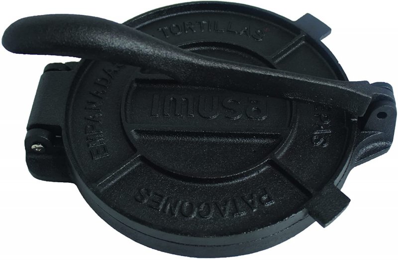 Imusa Usa Cast Iron Tortilla Press 8-inch Black