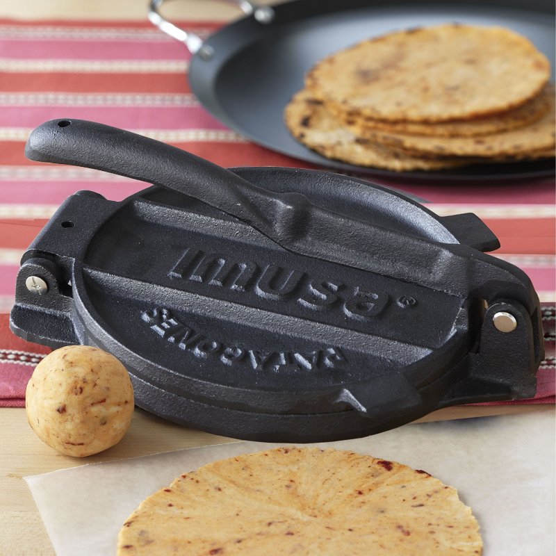 Imusa Usa Cast Iron Tortilla Press 8-inch Black